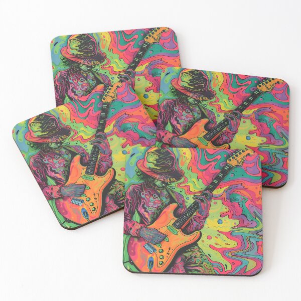Item preview, psychedelic trippy guitar player designed and sold by dcrc.