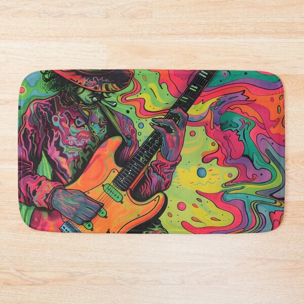 Item preview, psychedelic trippy guitar player designed and sold by dcrc.