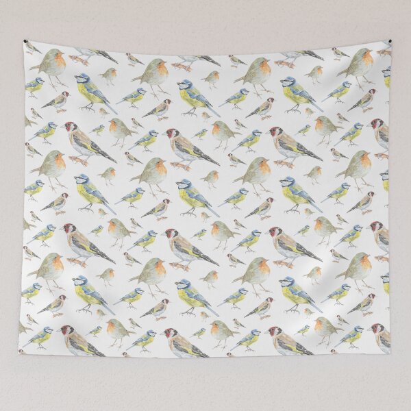 Item preview, English Garden Three Bird Pattern  designed and sold by Theodora Gould.