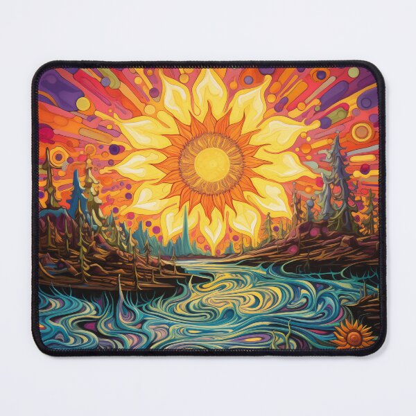Item preview, Psychedelic Sunflowers, 60s style designed and sold by TheGlassPortal.