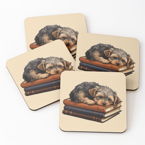 Item preview, Yorkie Sleeping on the Books designed and sold by RR-Arts.