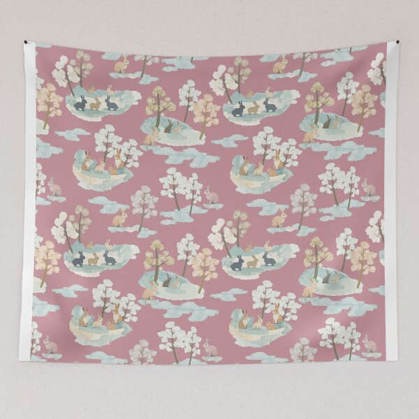 Item preview, Copy of Rabbit winterland pink designed and sold by Alessandro Remo Mazzoni Remotextiles.
