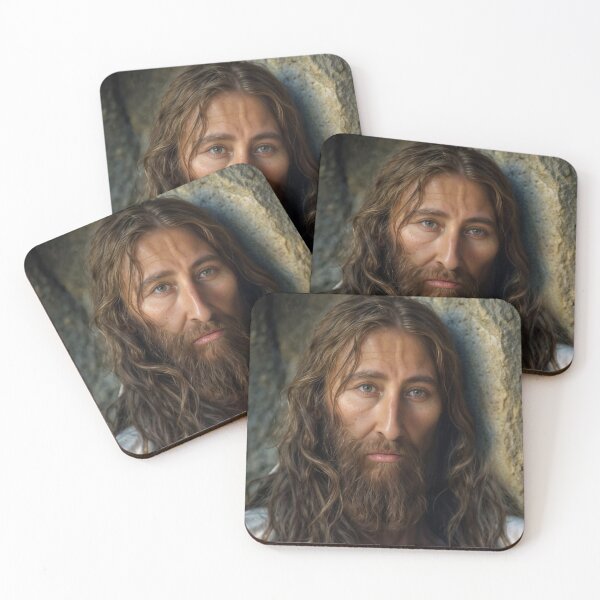 Item preview, Hyper-Realistic 1st Century Rabbi Art - Shroud Face Superimposed on Model - Jesus of Nazareth in Authentic Detail designed and sold by ShroudFaceAI.