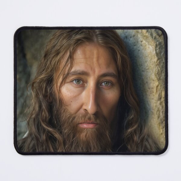 Item preview, Hyper-Realistic 1st Century Rabbi Art - Shroud Face Superimposed on Model - Jesus of Nazareth in Authentic Detail designed and sold by ShroudFaceAI.