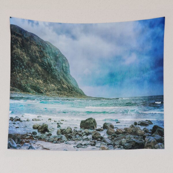 Item preview, A rainy day at a rocky beach designed and sold by GryThunes.