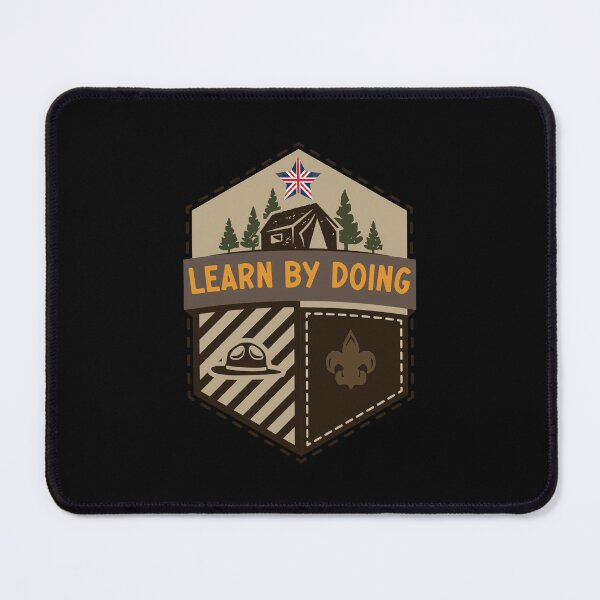 Item preview, United Kingdom scouts badge Learn by doing designed and sold by Inayvision.