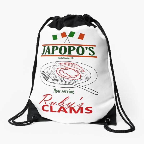 Santa Clarita Diet - Japopo's Clams (pale bg) Drawstring Bag