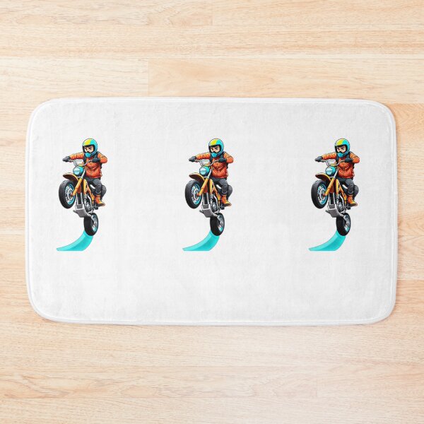 Item preview, "Motorcycle Madness: A Stunt Rider's High-Flying Adventure" designed and sold by MYTHIC PEEL STICKERS.