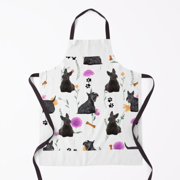 Item preview, Adorable Scottish Terrier dogs with bright flowers designed and sold by LeoVik.