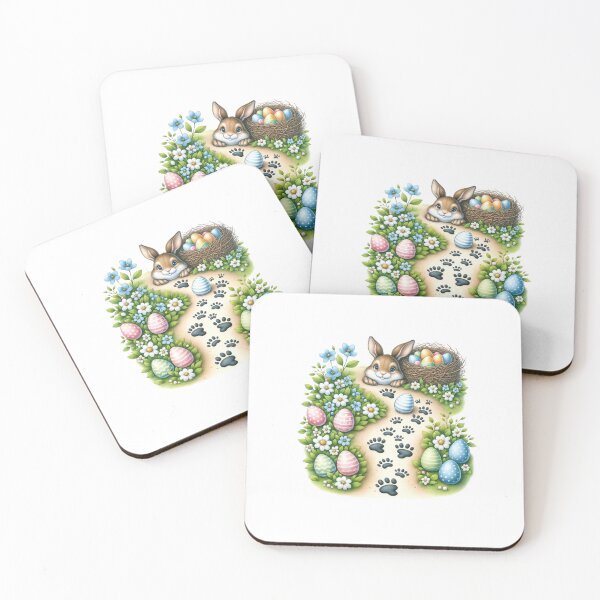 Item preview, Easter Bunny Footprints Hidden Nest  designed and sold by creativechaster.