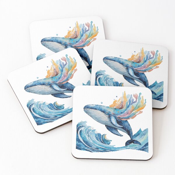 Item preview, Whimsical Whale Watercolor Painting designed and sold by omerfdln34.