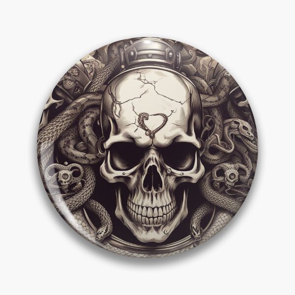 Item preview, Skull with Snakes designed and sold by LORBERPHOTO.