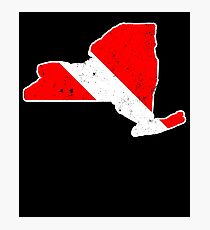 New York Scuba Dive Flag Diver Down Flag Shirt Photographic Print