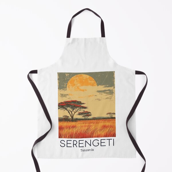 Item preview, A Vintage Travel Illustration of Serengeti National Park - Tanzania designed and sold by GoodOldVintage.