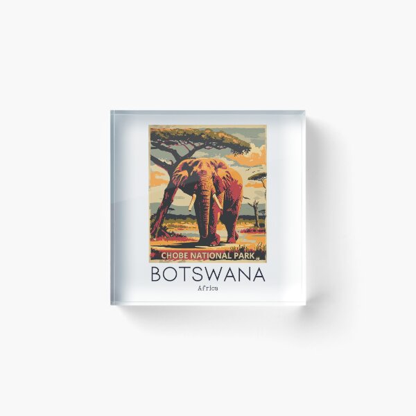 Item preview, A Vintage Travel Illustration of Chobe National Park - Botswana designed and sold by GoodOldVintage.