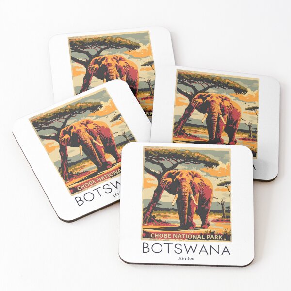 Item preview, A Vintage Travel Illustration of Chobe National Park - Botswana designed and sold by GoodOldVintage.