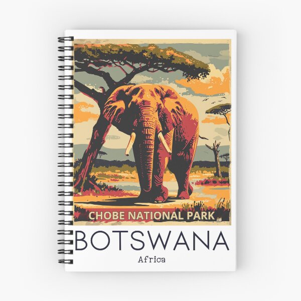 Item preview, A Vintage Travel Illustration of Chobe National Park - Botswana designed and sold by GoodOldVintage.