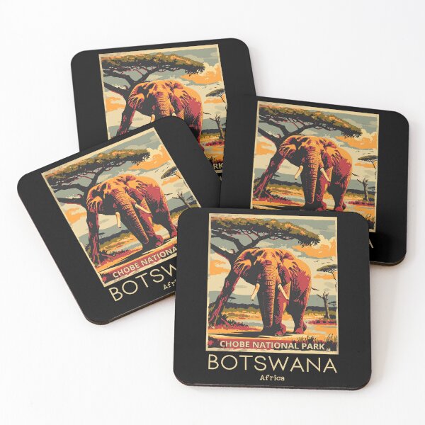 Item preview, A Vintage Travel Illustration of Chobe National Park - Botswana designed and sold by GoodOldVintage.