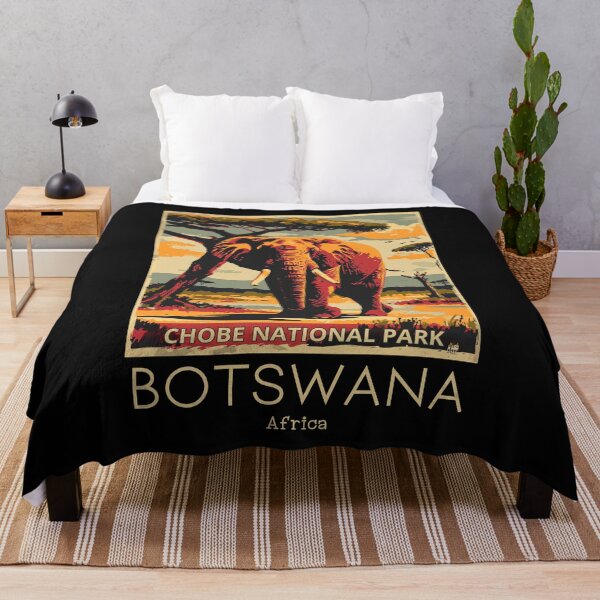 Item preview, A Vintage Travel Illustration of Chobe National Park - Botswana designed and sold by GoodOldVintage.