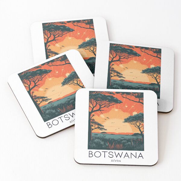 Item preview, A Vintage Travel Illustration of Botswana - Africa designed and sold by GoodOldVintage.