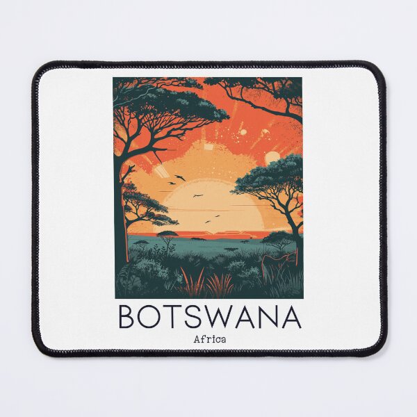 Item preview, A Vintage Travel Illustration of Botswana - Africa designed and sold by GoodOldVintage.