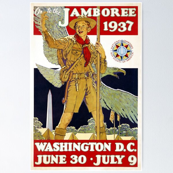 Item preview, Boy Scout Jamboree 1937 Norman Rockwell Type Of Art designed and sold by Oldetimemercan.