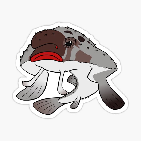 Weird and Wonderful World - Red-lipped Batfish Sticker