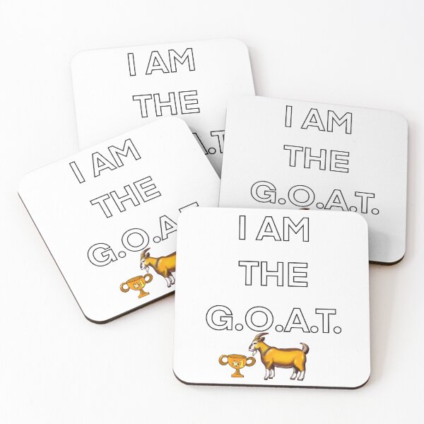 Item preview, I am the GOAT with trophy, the greatest of all time relatable humour humor humble brag designed and sold by Artonmytee.