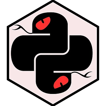 Artwork thumbnail, Python Black Hexagon - Python Logo by Redstrawberry13