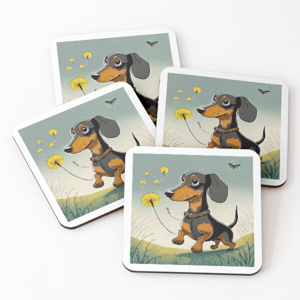 Item preview, Delightful Dachshund Dandelion Chase designed and sold by omerfdln34.