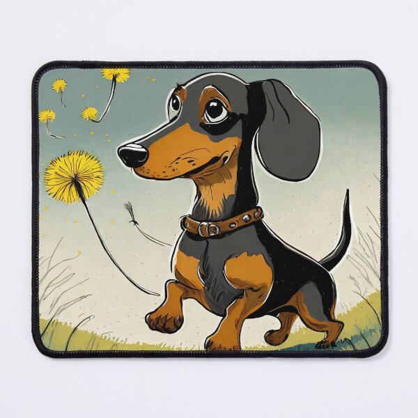 Item preview, Delightful Dachshund Dandelion Chase designed and sold by omerfdln34.