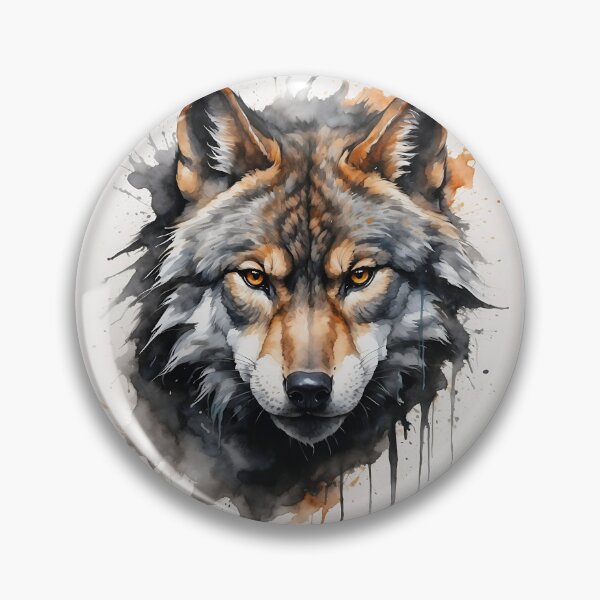 Item preview, Watercolor Grey Wolf Painting designed and sold by PolygonPinnacle.