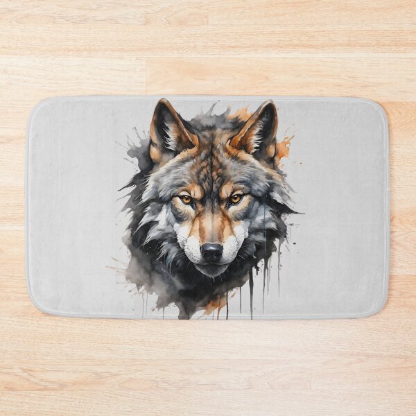 Item preview, Watercolor Grey Wolf Painting designed and sold by PolygonPinnacle.