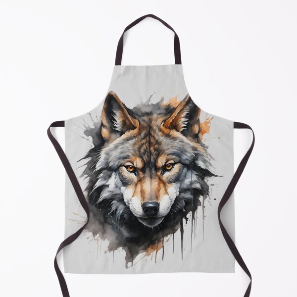 Item preview, Watercolor Grey Wolf Painting designed and sold by PolygonPinnacle.