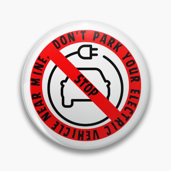 Item preview, Don't Park your Electric Vehicle near Mine Stickers designed and sold by Aquillashop.