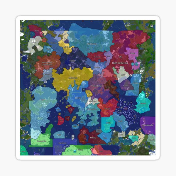 Elgeis Map (circa February 11th, 2024) Sticker