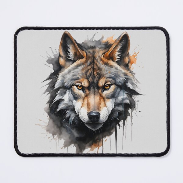 Item preview, Watercolor Grey Wolf Painting designed and sold by PolygonPinnacle.