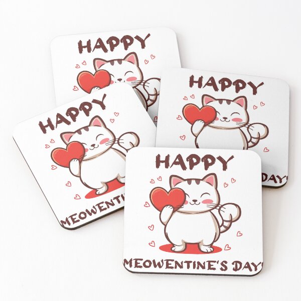 Item preview, Cute Cat Valentines Day - Happy Meowentine's Day designed and sold by IcePools.