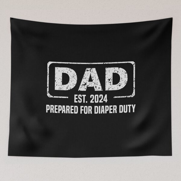 Item preview, Dad Est 2024 Prepared For Diaper Duty Pregnancy Announcement designed and sold by stylesip.