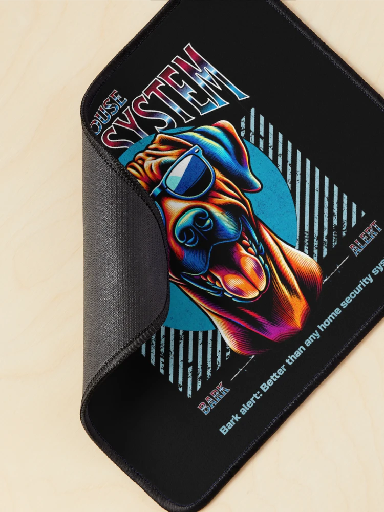Thumbnail 2 of 5, Mouse Pad, Bark Alert Rhodesian Ridgeback designed and sold by RedDesignSyc.