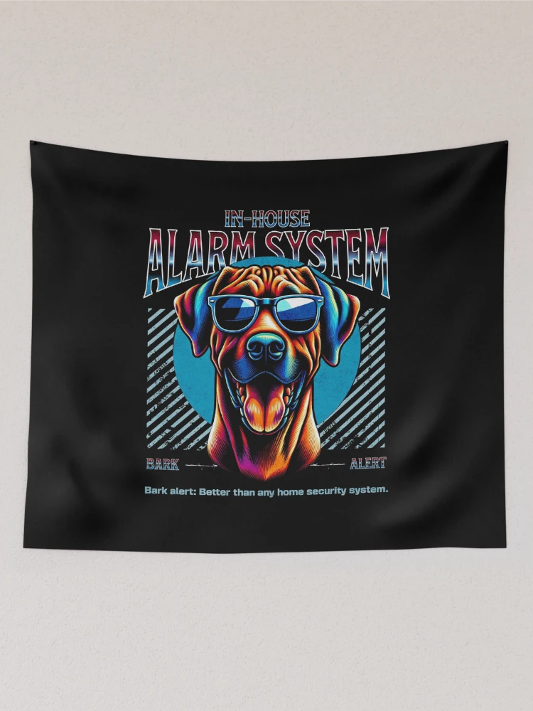 Thumbnail 2 of 3, Tapestry, Bark Alert Rhodesian Ridgeback designed and sold by RedDesignSyc.