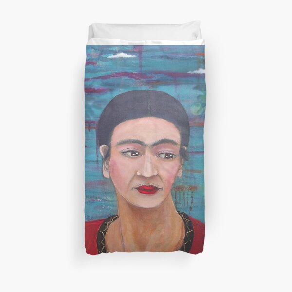 Still She Smiled Duvet Cover