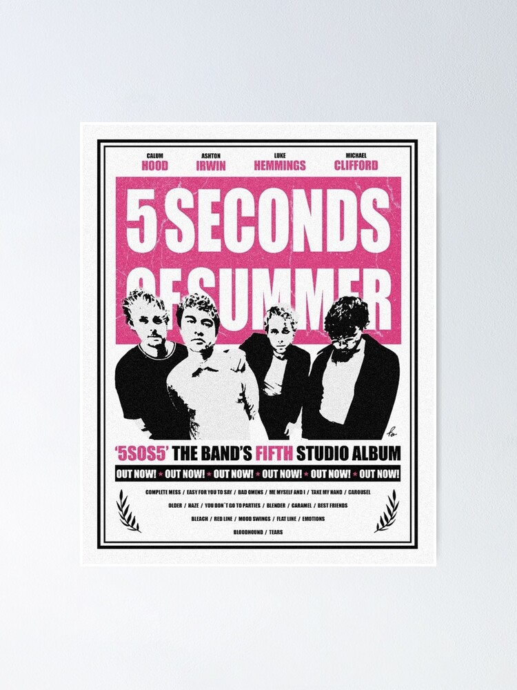 5SOS 5SOS5 Poster (Pink)