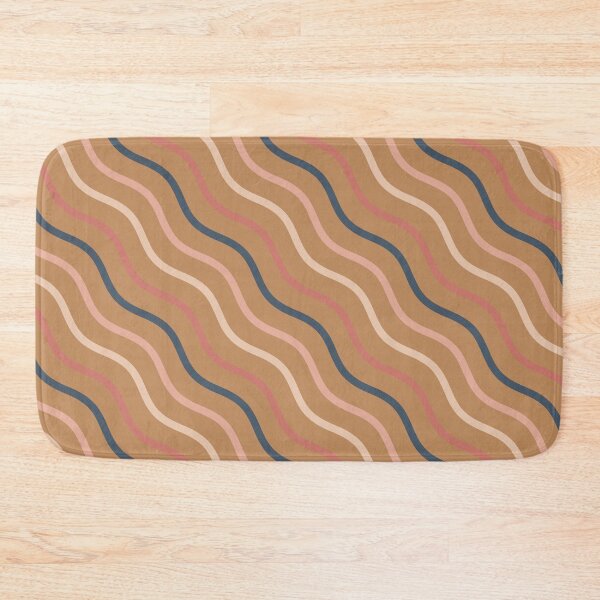 Item preview, Brown Blue & Peach Diagonal Curly Waves Consistent Collage designed and sold by Alchemy-A-La-G.