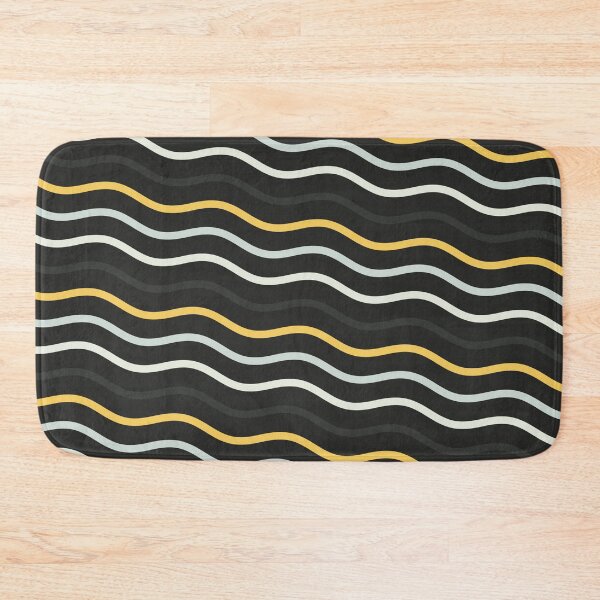 Item preview, Black White Grey & Yellow Curly Waves Consistent Collage designed and sold by Alchemy-A-La-G.
