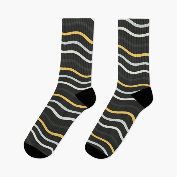 Item preview, Black White Grey & Yellow Curly Waves Consistent Collage designed and sold by Alchemy-A-La-G.