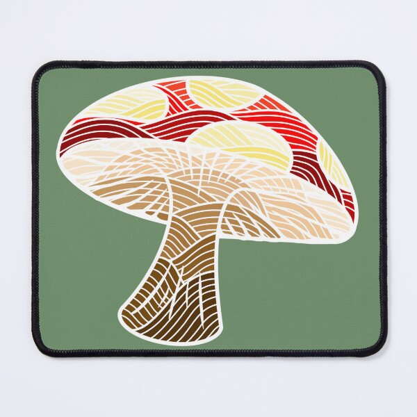Item preview, Red Mushroom Waves designed and sold by Chiaroscuro-Art.