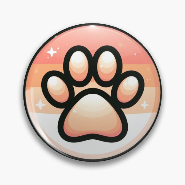 Item preview, Sparkling Peach Pawprint designed and sold by LyssasMindArt.