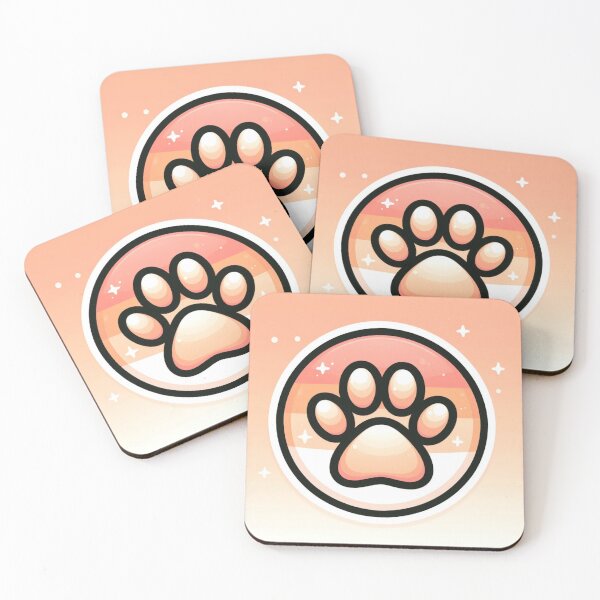 Item preview, Sparkling Peach Pawprint designed and sold by LyssasMindArt.