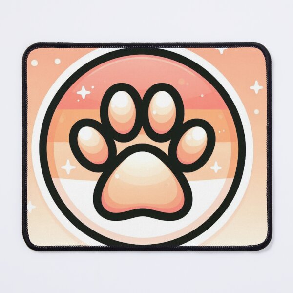Item preview, Sparkling Peach Pawprint designed and sold by LyssasMindArt.
